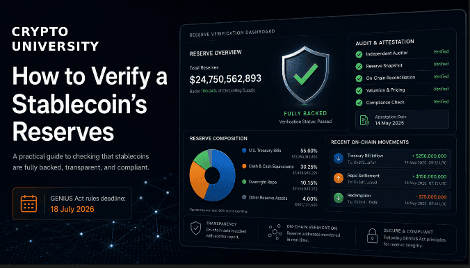 How to Verify a Stablecoin's Reserves Yourself (Before the Rules Change)