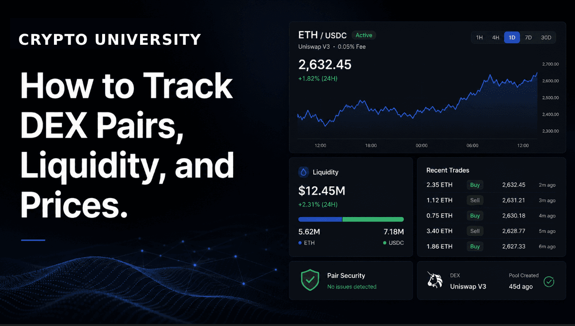 DEX Screener Explained: How to Track DEX Pairs, Liquidity & Prices